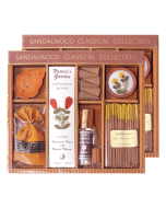 Sandalwood Classical Collection Set (Pack of 2) Sandalwood Cones | Perfume Oil | Scented Sachet | Perfumed Candle | Incense Sticks | Incense Stand