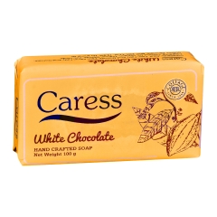 Caress White Chocolate Handcrafted Soap - Moisturizing Bar Soap, Pack of 6, 100g Each - Rich Fragrance for Soft Skin