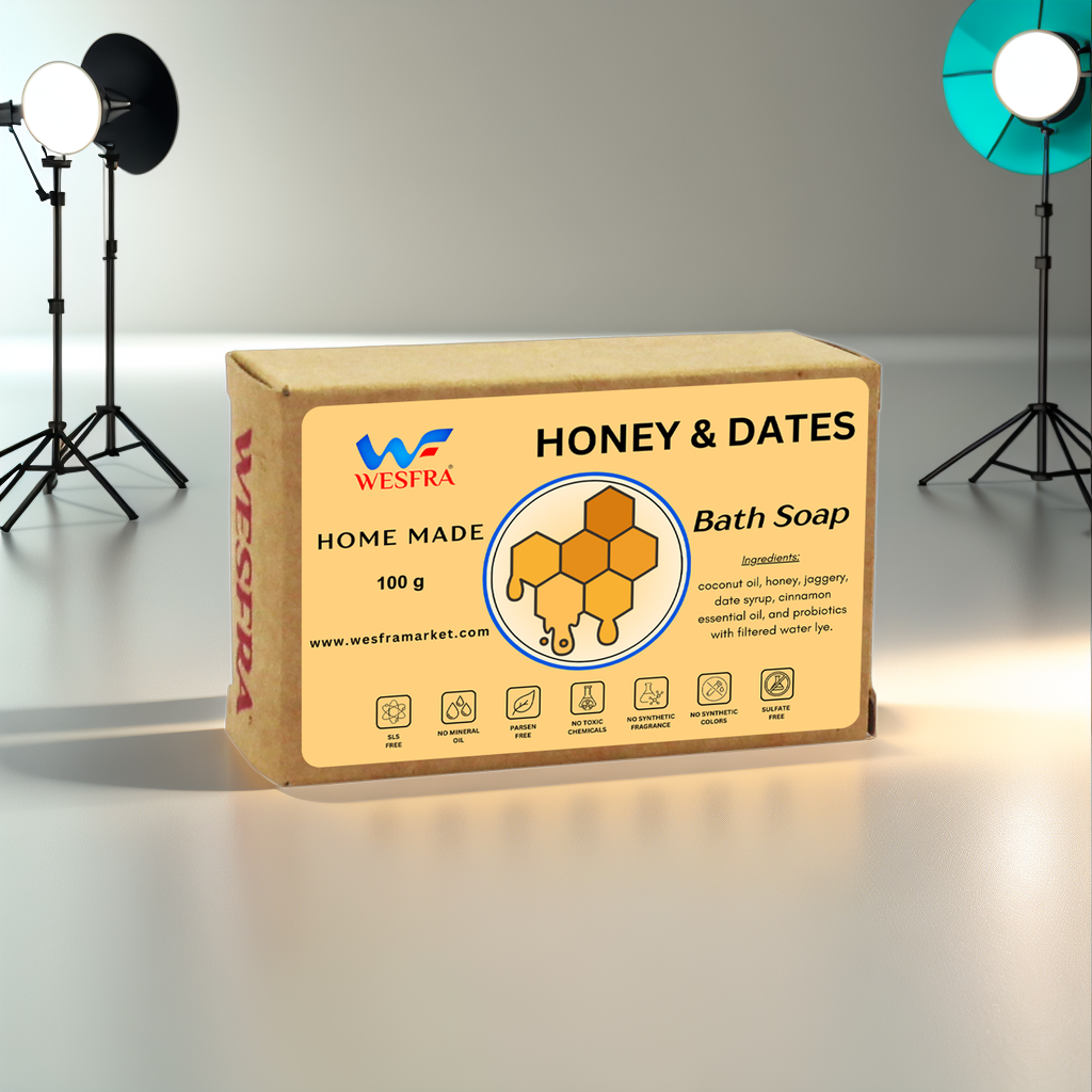 WESFRA Honey Dates Homemade Soap, 100g, Pack Of 6

