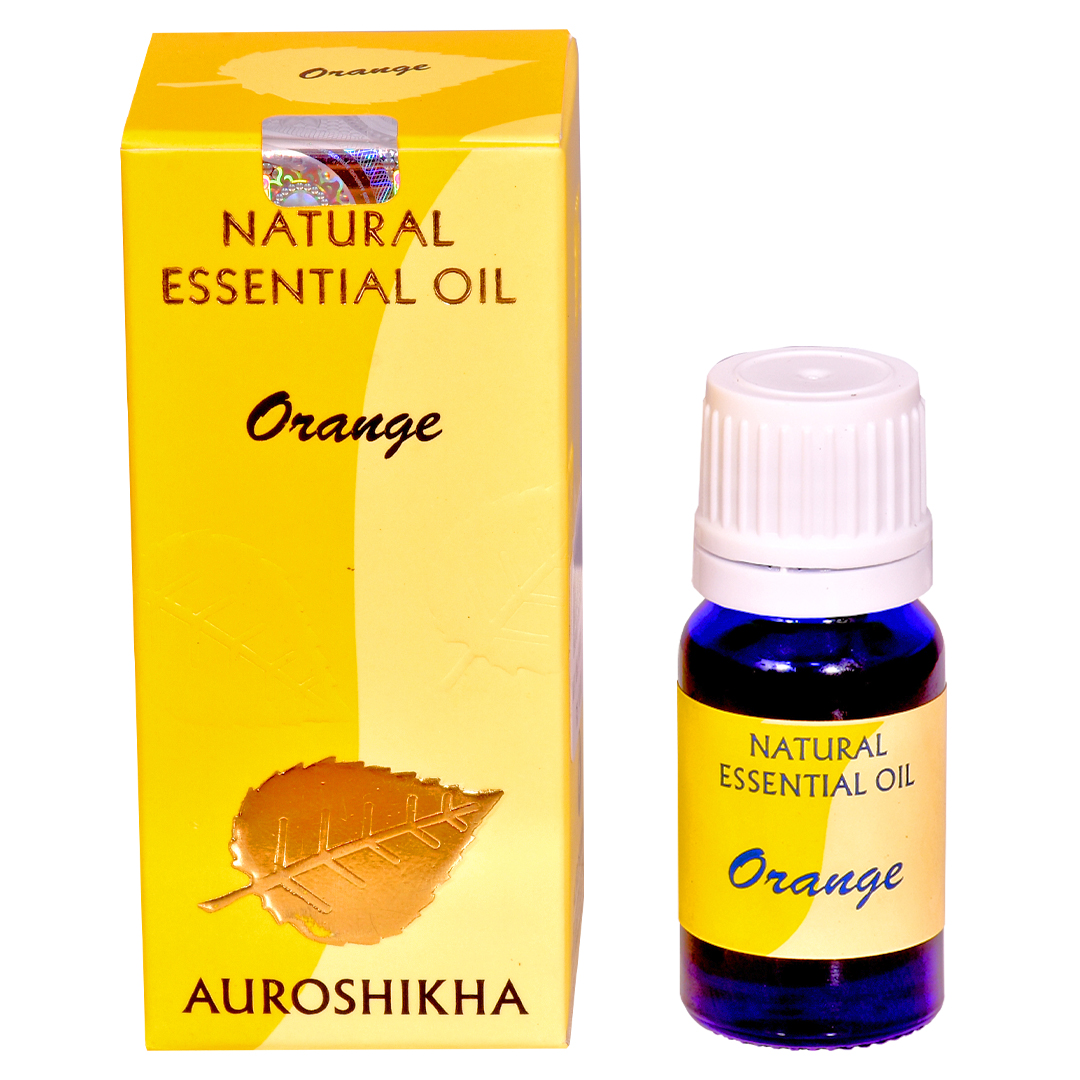 Auroshikha Orange Essential Oil - 10ml | Pure Aromatherapy Oil for Diffusers & Skincare