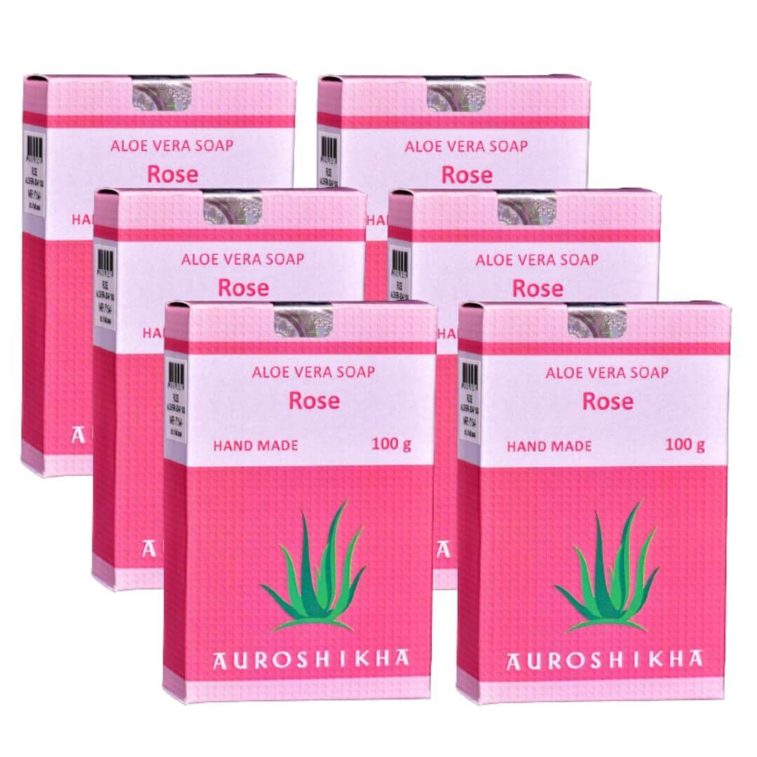 Rose Handmade Soap, 100 G (Pack Of 6)
