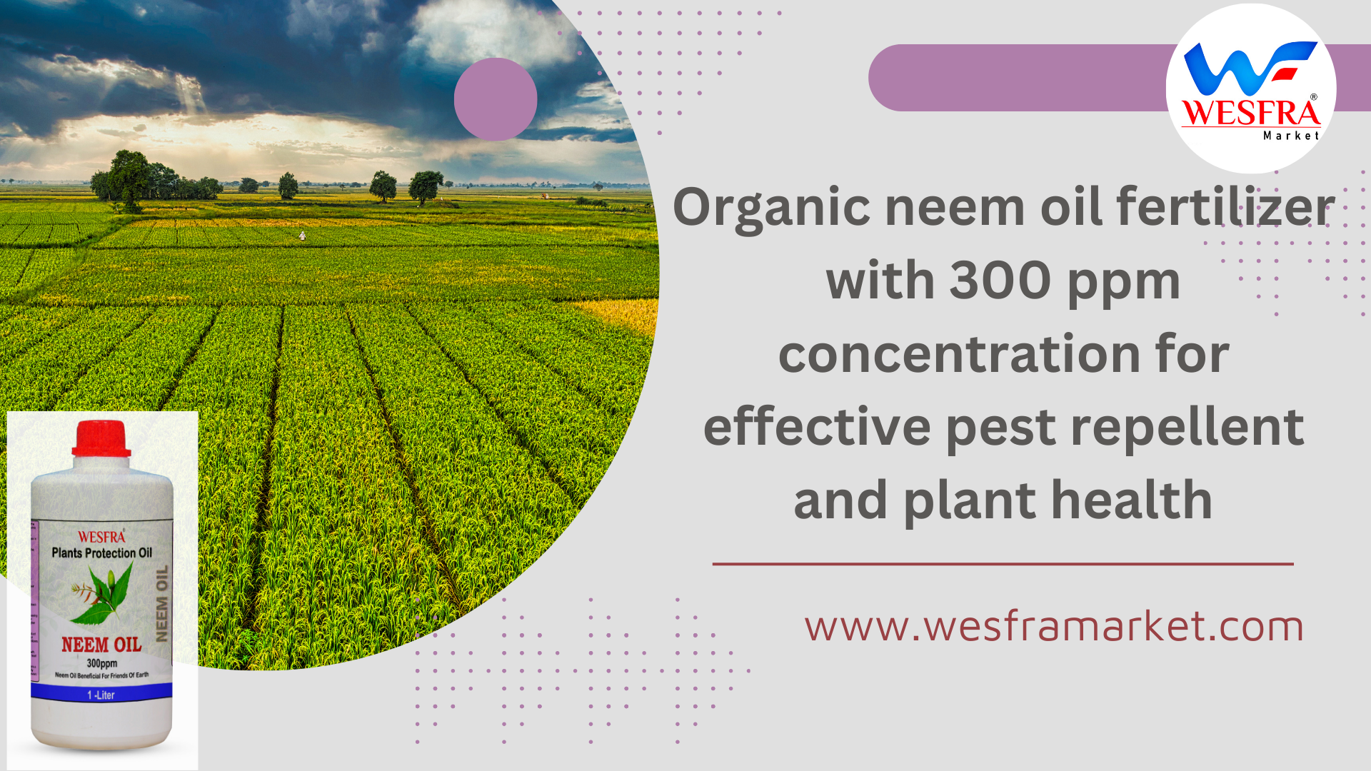 Neem Oil Fertilizer For Pest Repellent 300 and 1500 PPM 1 Liter